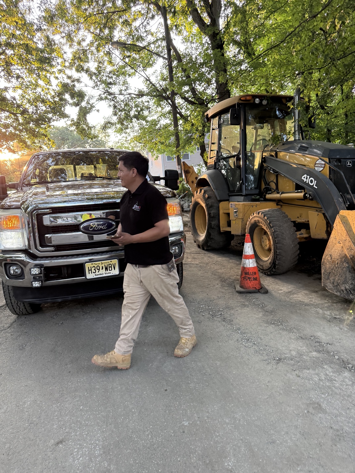 Construction project worksite